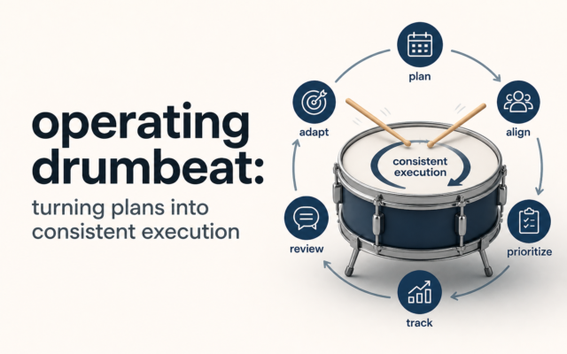 Operating drumbeat: turning plans into consistent execution